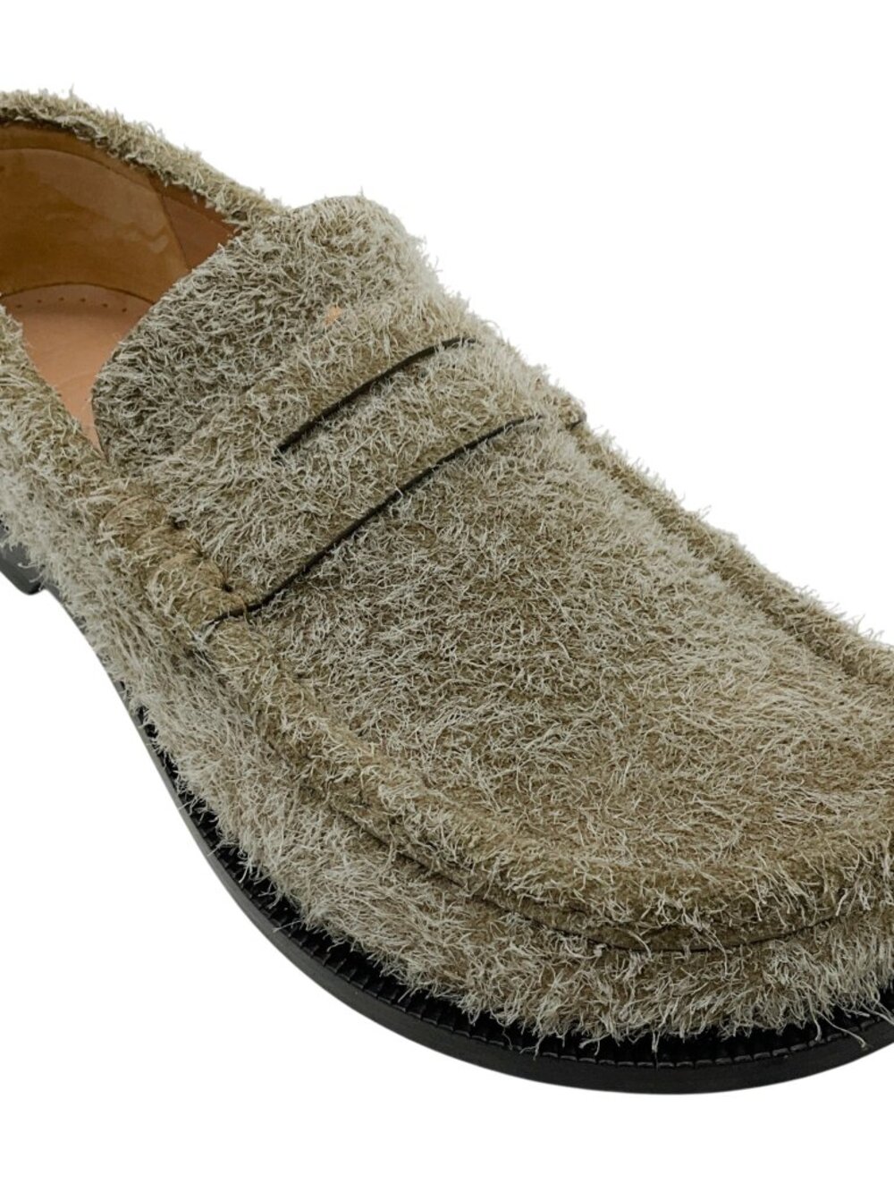 Loewe Khaki Suede Campo Loafers